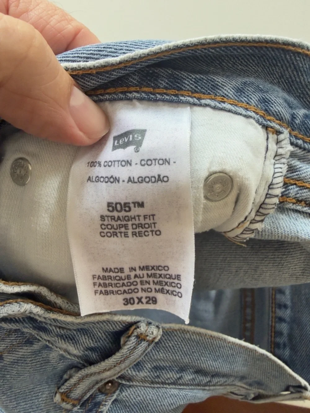 EUC Levi's Men's 505 Straight Fit Light Blue Jeans 30x29 (KB5)